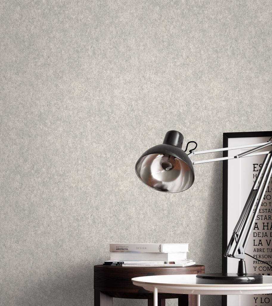 NEWROOM Tapete Grau Vliestapete Unifarbe - Einfarbig Modern Struktur Uni