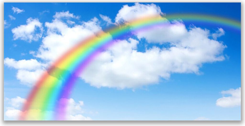 Glasbilder 140x70 Wandbild Druck auf Glas Regenbogen Natur