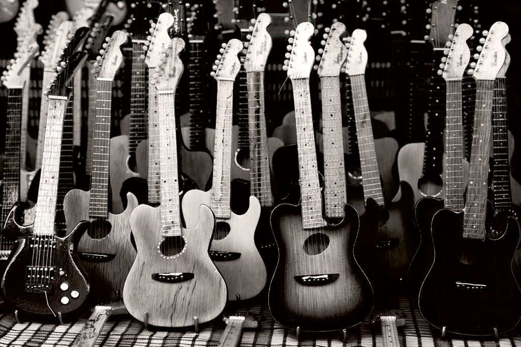 Fototapete - Guitars Collection 375x250cm - Vliestapete