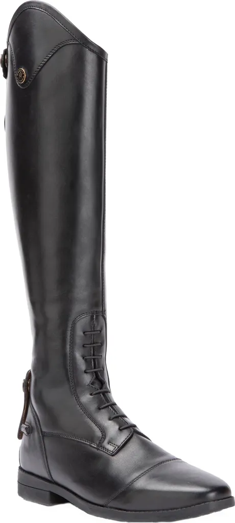 Bottes équitation Moretta Ortona pour concours et club enfants cuir Noir 34