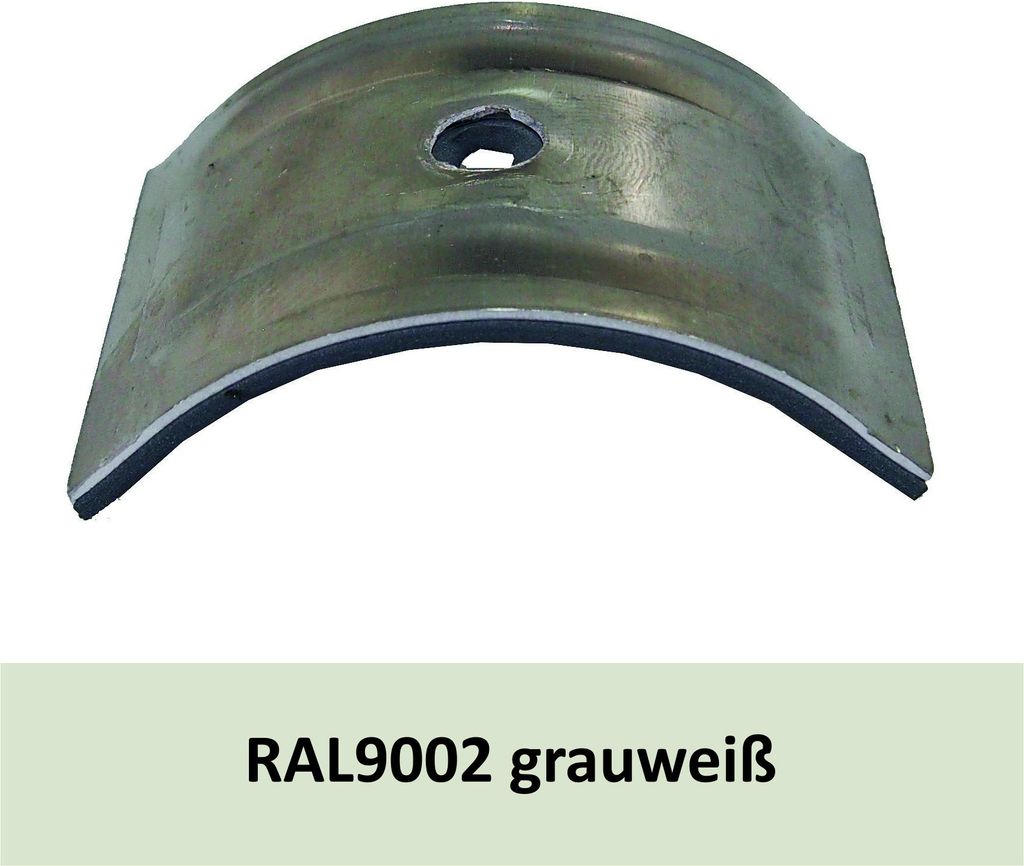 Kalotten für Welle 150/50, Alu RAL9002 grauweiß / Pck a 100 Stück