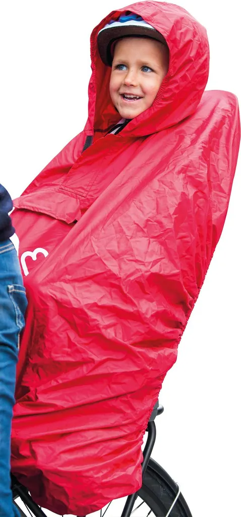 Poncho Imperméable Rouge Hamax HAM590002 avec Capuche Ajustable - 5