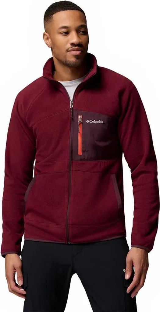 Columbia Fast Trek Overlay Fleece Mit Durchgehendem Reißverschluss Rot M Herren Rot M