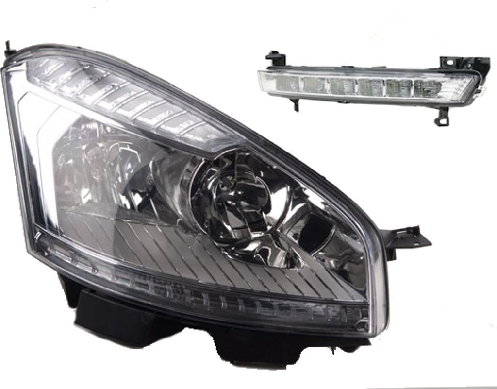 Scheinwerfer passend für Citroen C4 Picasso 10-13 H7 H1 Re. + Nebelsche. 00006206V1 6206V1 8200074008 6202E1 00006202E1 6710027 0000620 Johns