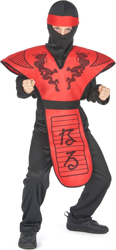 Červený kostým ninja draka pre chlapcov S 4-6 rokov Obrázok produktu 