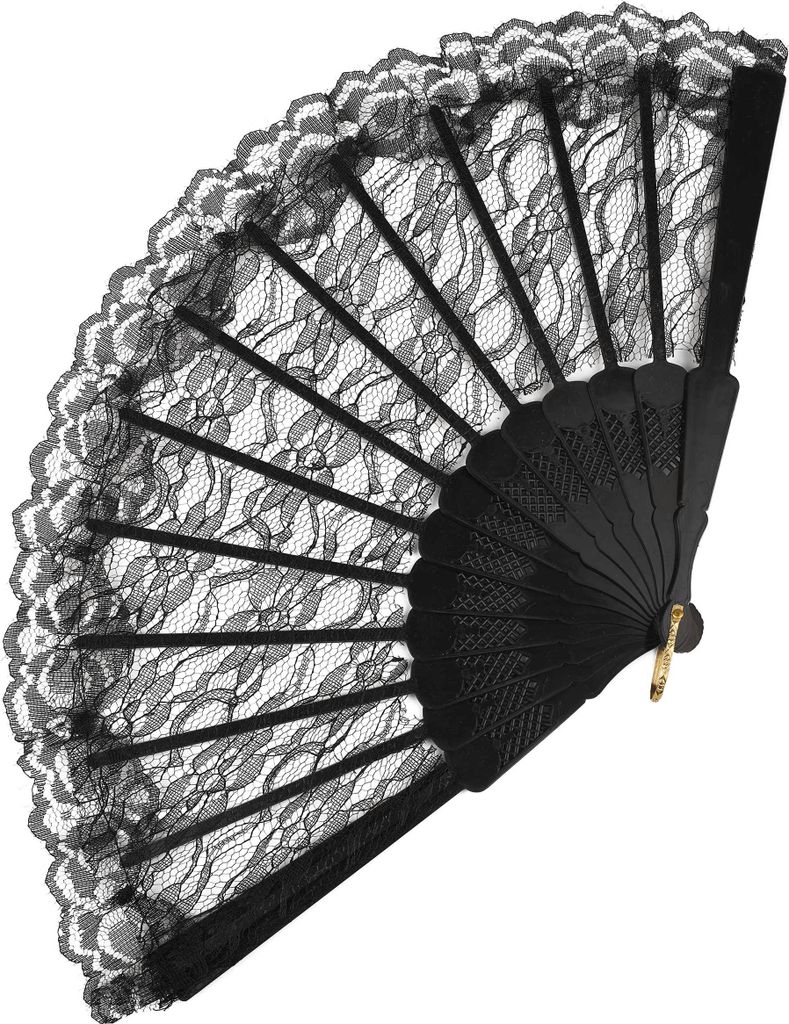 Volant in pizzo nero 24 cm - Taglia unica Immagine del prodotto 