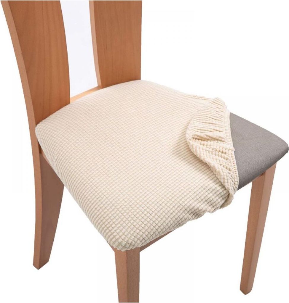 Stretch Elasthan Jacquard Esszimmerstuhl Sitzbezüge, abnehmbar, waschbar, Anti-Staub Esszimmerstuhl Sitzkissen, Bezüge