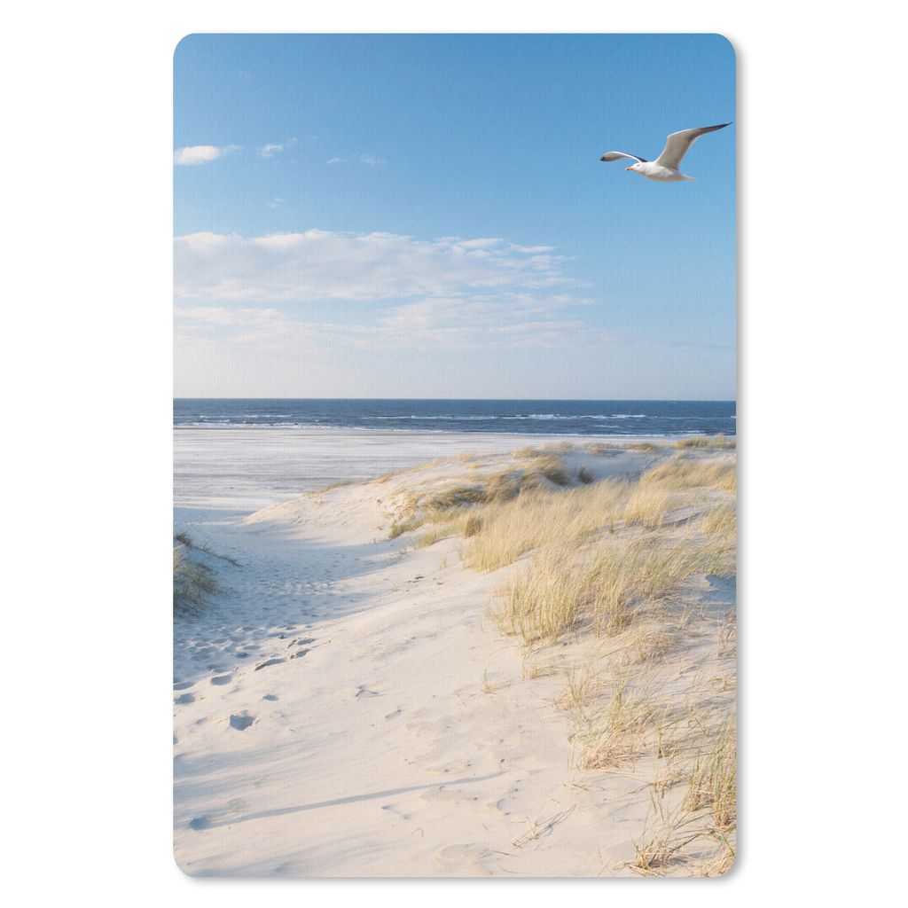 MuchoWow Mauspad Mousepad Düne - Möwe - Strand - Meer - Sonne 40x60 cm - Mousepads - Maus Mat - Pad - Mausunterlage - Schreibtisch Accesoire