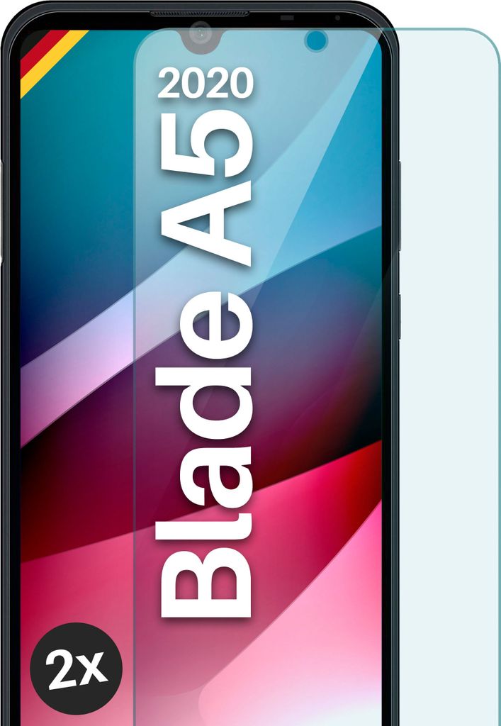 Glas Schutzfolie für ZTE Blade A5 2020, Stückzahl:2er Set