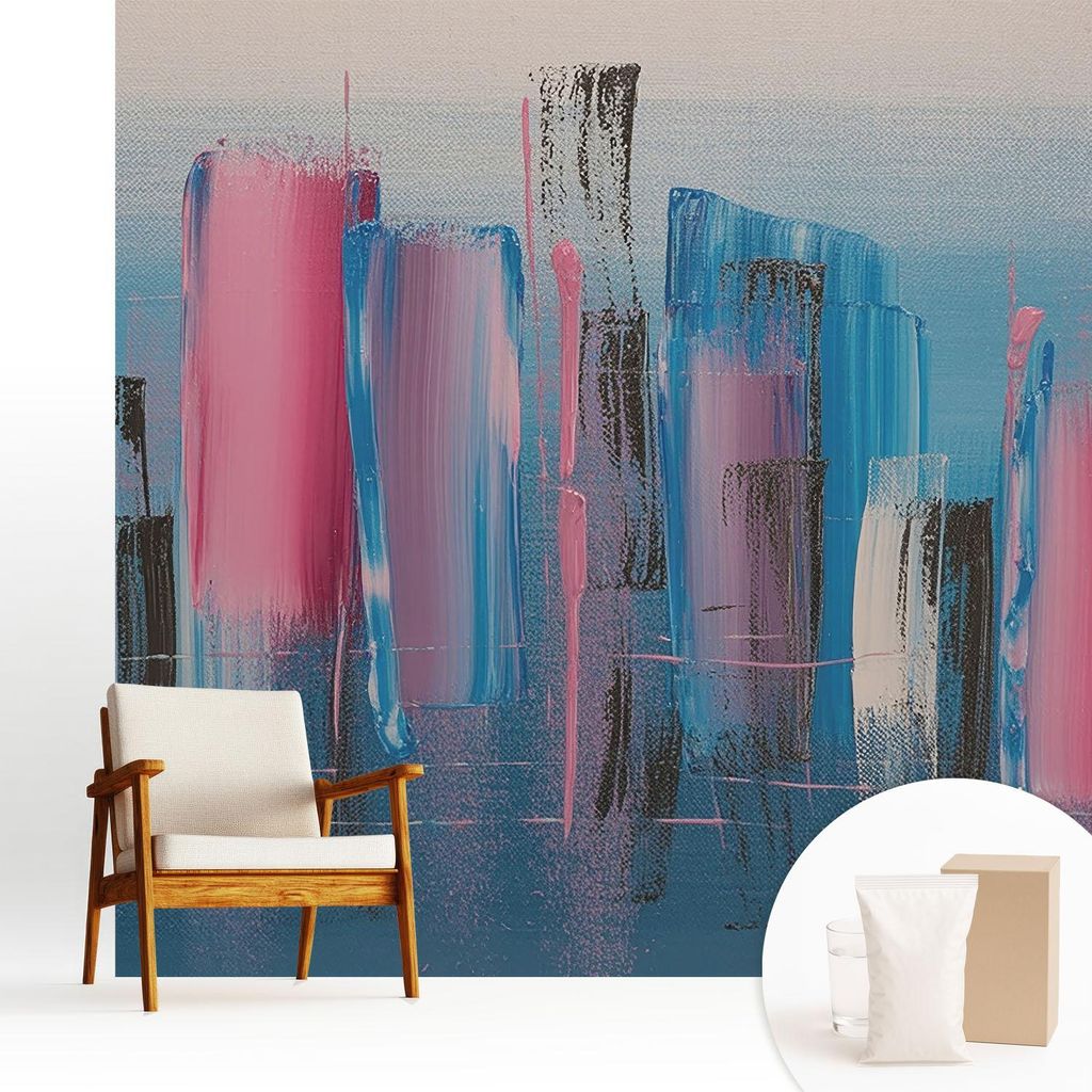 Fototapete - 250x250 cm - Tapete - Wandtapete - Wandbilder - Dekofolie - Tapete Folie - Wand - Dekoration - Wohnzimmer - Abstrakte Streifen