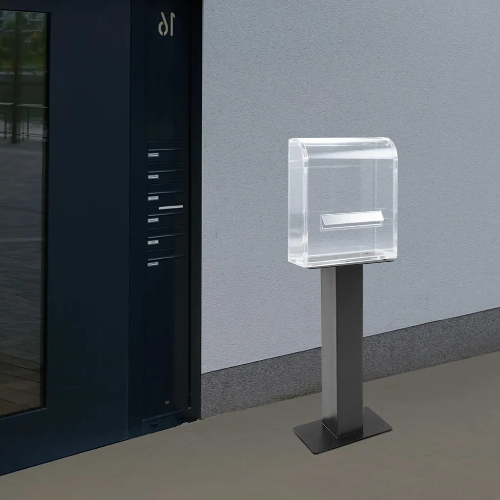 Pied de Support Boîte aux Lettres pour Pose sur Terrasse ou Allée Béton