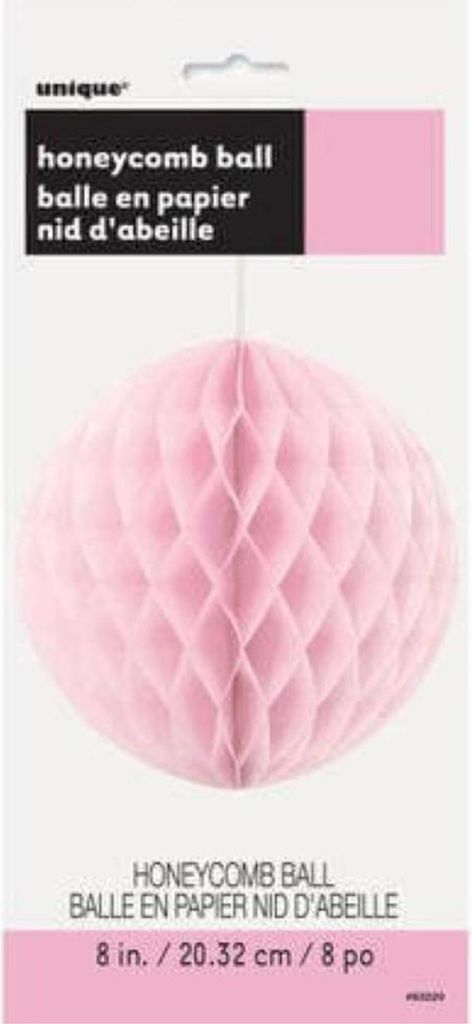 Deko Fluffy Wabenball Rosa 20cm