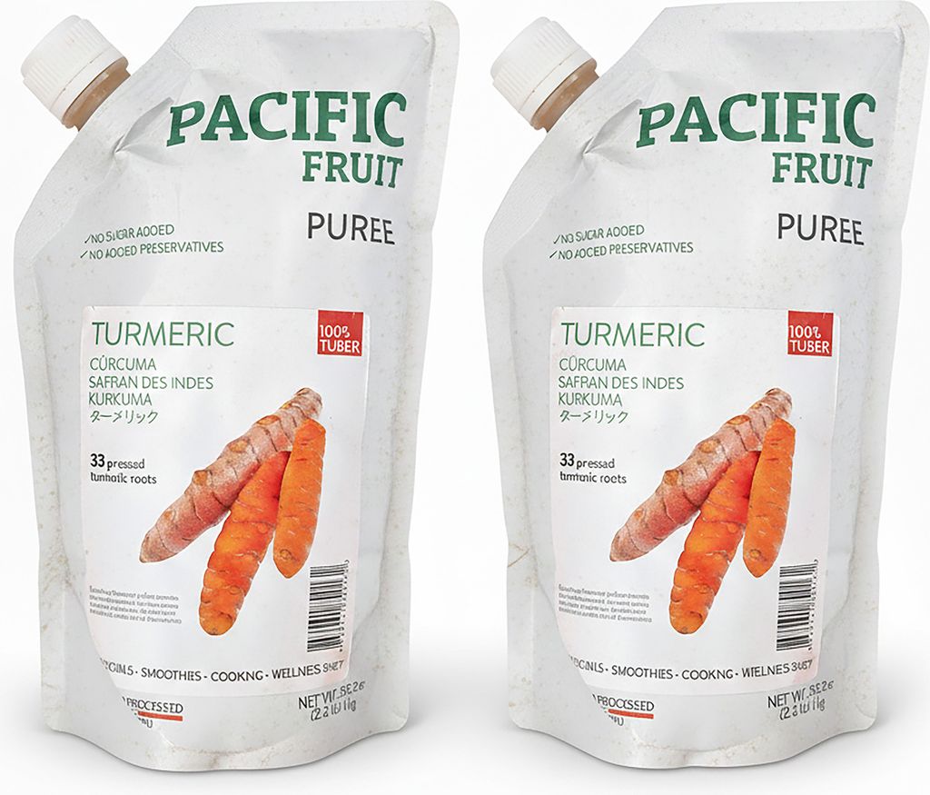 Pacific Fruit Püree Kurkuma 2x1kg ohne Zuckerzusatz, Produktbild 