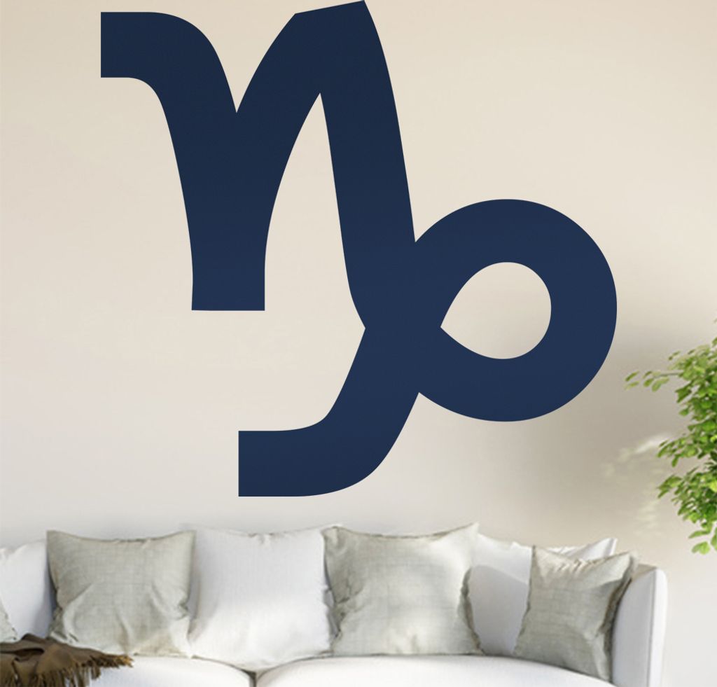 Sternzeichen: Steinbock Wandtattoo in 6 Größen - Wandaufkleber Wall Sticker - Dekoration, Küche, Wohnzimmer, Schlafzimmer, Badezimmer