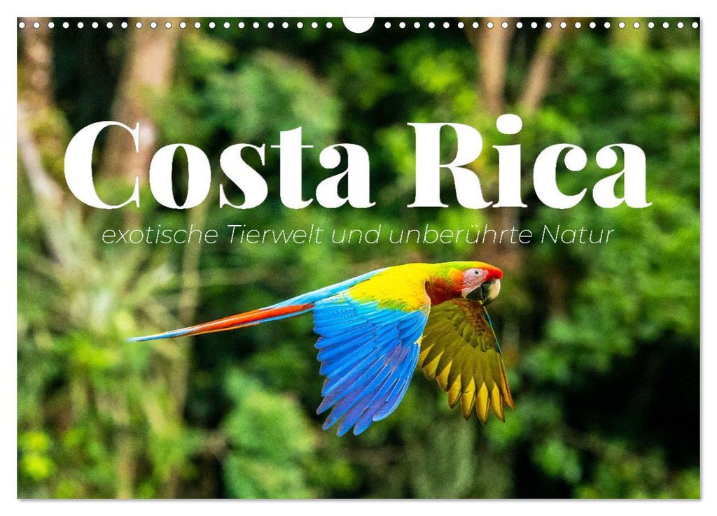 Costa Rica - exotische Tierwelt und unberührte Natur (Wandkalender 2027 DIN A3 quer), CALVENDO Monatskalender