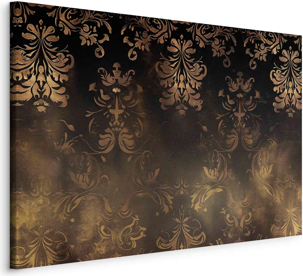 Quadro Barocco Oro e Marrone 60x40 cm - Tela Italiana f-H-10017-b-a