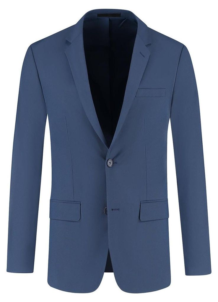 GENTS - Colbert Komfort Stretch Königsblau MixMatch - Polyester - Blauw - Größe 48/L