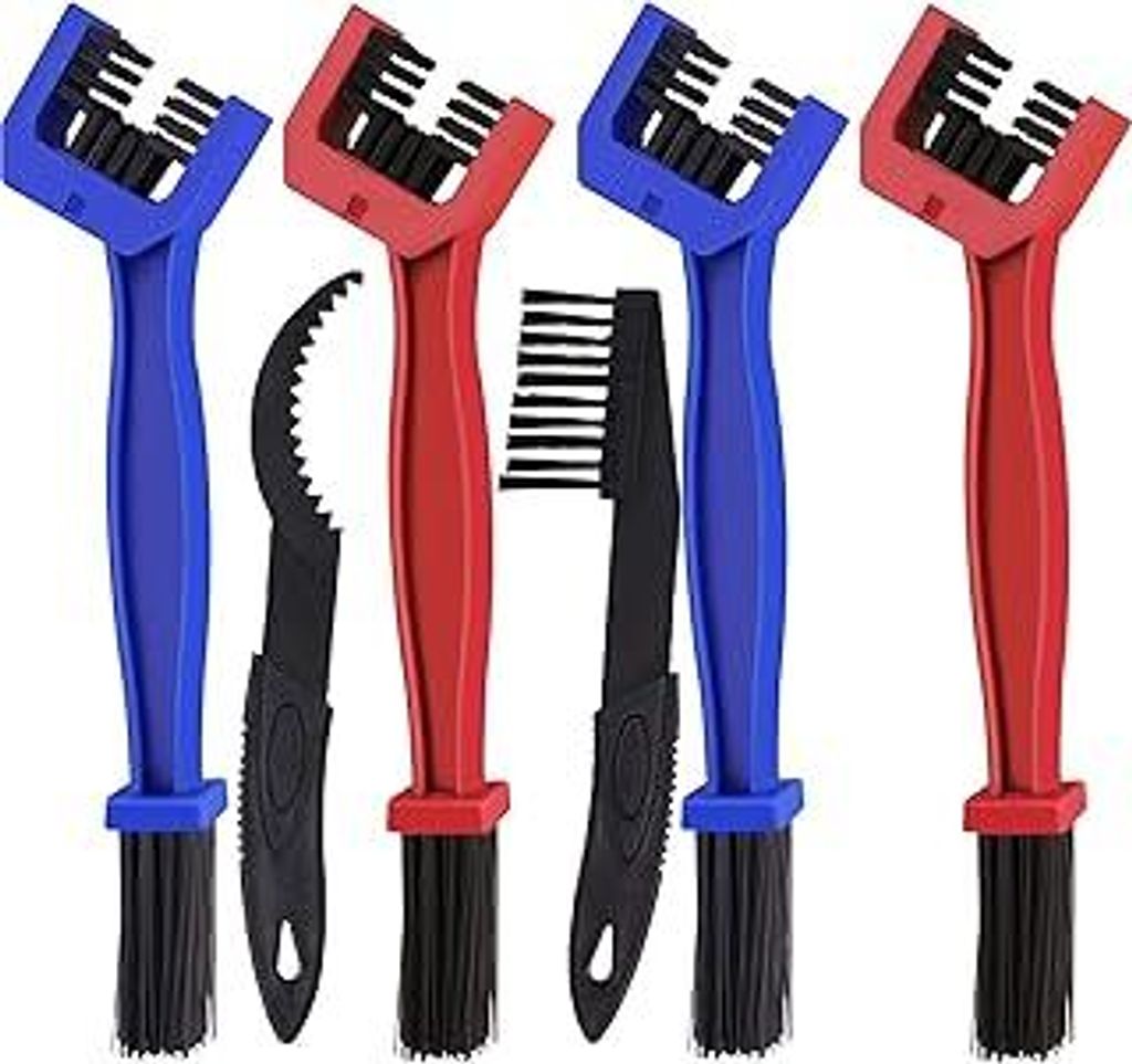 6 Stück Ketten Reinigungsbürste, Kettenreiniger Bürste, Sauberen Bürste Kettenbürste, Kettenbürste Schaber, Motorrad Reinigen Saubere Bürste...