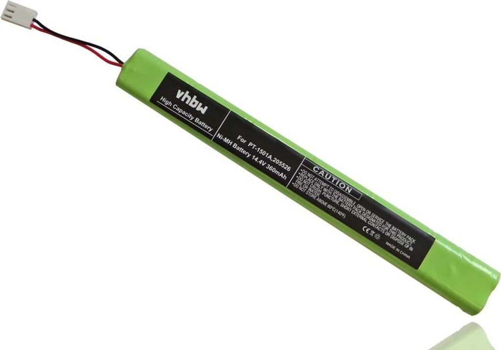 vhbw Akku Ersatz für Pentax 205526, PT-1501A für Drucker Kopierer Scanner Etiketten-Drucker (360 mAh, 14,4 V, NiMH)