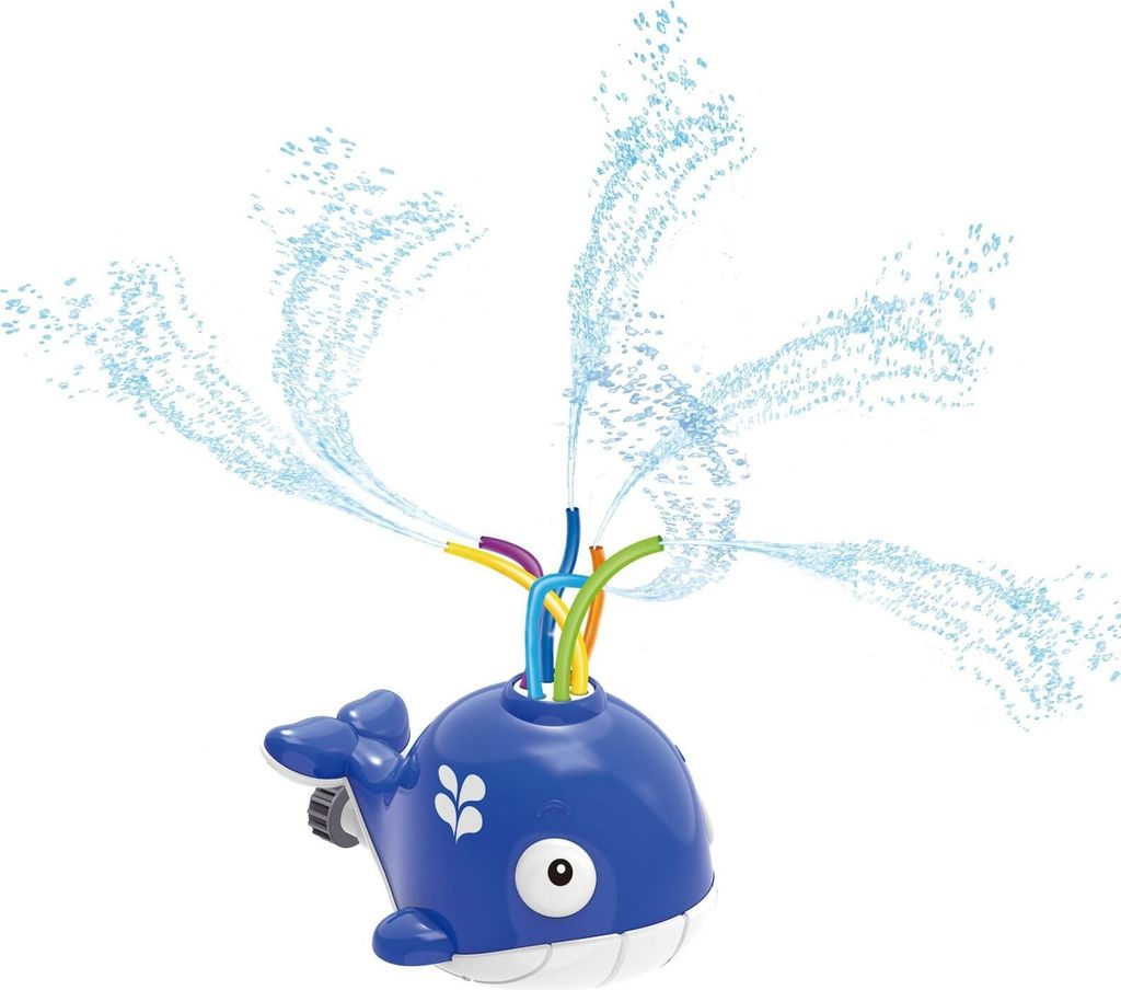 Wassersprinkler Wal - Spritziges Wasserspielzeug für Kinder, Gartenspaß im Sommer mit mehreren Sprühfontänen