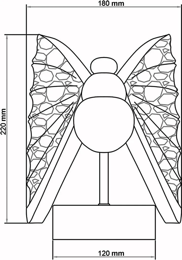 Applique LED 8W Chrome Mariposa : Éclairage Variable Papillon Décoratif - 8