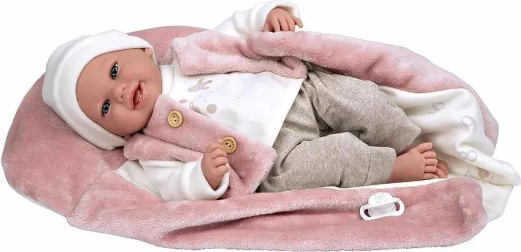 Poupée bébé Arias Elegance avec mécanisme sonore et ensemble blanc - 10