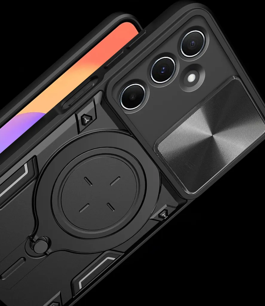 Custodia Samsung M35 Argento con Ring Holder e Slide Camera Cover - 7