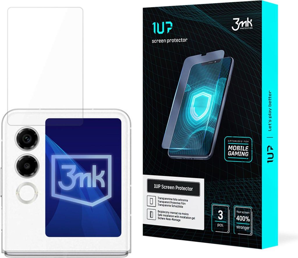 3mk Display Schutzfolie 1UP für Nubia Flip 2 (front) transparent Gaming (3 Stück)