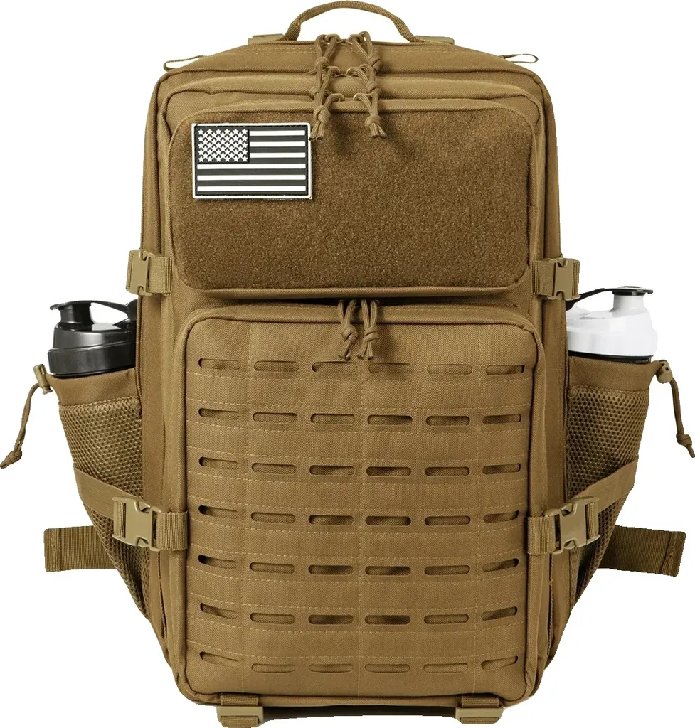 Zaino Tattico 45L Militare Kaki | Resistente e Multitasche