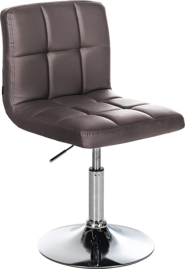 Palma Barhocker BANGKO - Kunstleder Braun 44x49x74 cm | Barstuhl Höhenverstellbar Mit Lehne Drehbar Tresenhocker Tresenstuhl Kneipenhocker