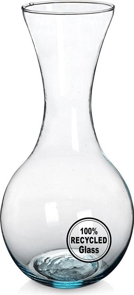 Weinkaraffe 1,5 Liter - Recyclingglas mit blauer Tönung