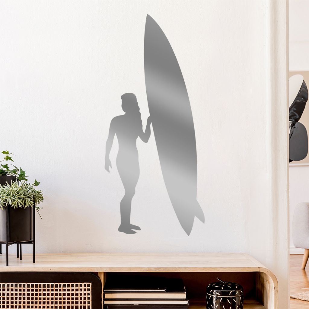 Surfen Wellen Sport Figur Wandtattoo Wandaufkleber Wall Sticker - Dekoration, Küche, Wohnzimmer, Schlafzimmer, Badezimmer