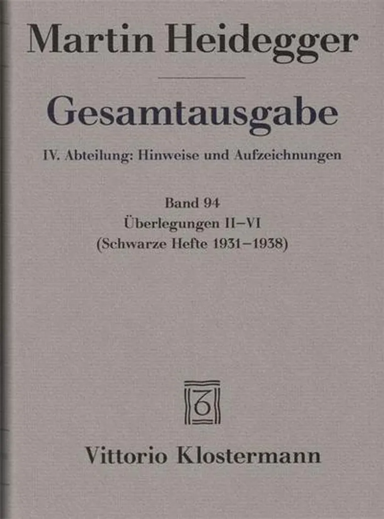 Livre de Philosophie Gesamtausgabe Überlegungen II-VI Heidegger Rare