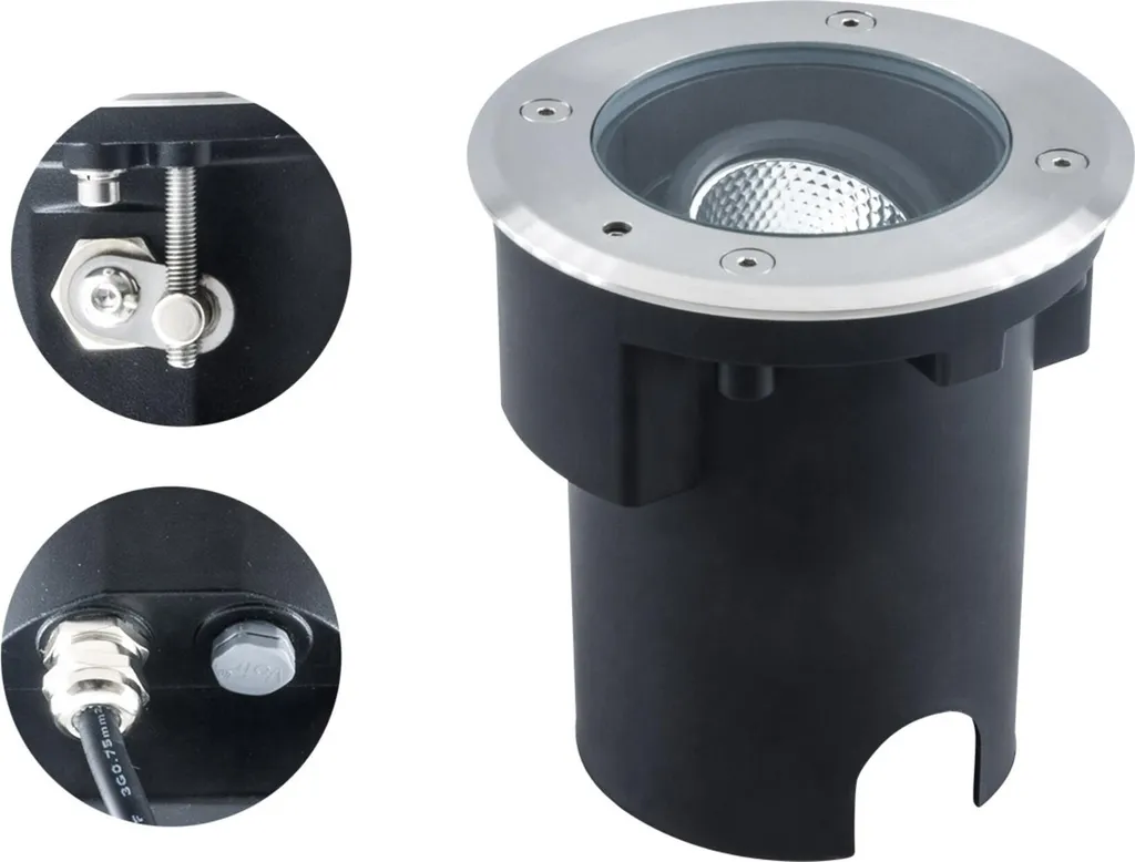 Spot LED Sol IP67 Anti-Infiltration 3000K Alu pour Éclairage Durable