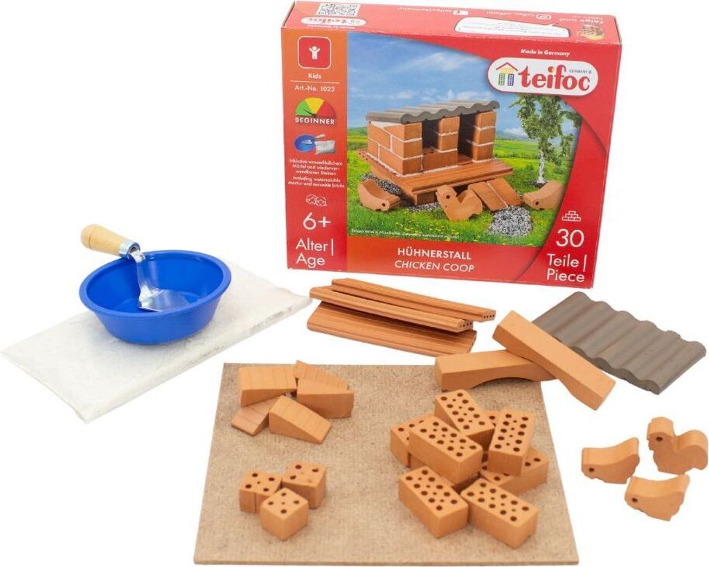 teifoc Steinbaukasten 1023 - Hühnerstall Produktbild 