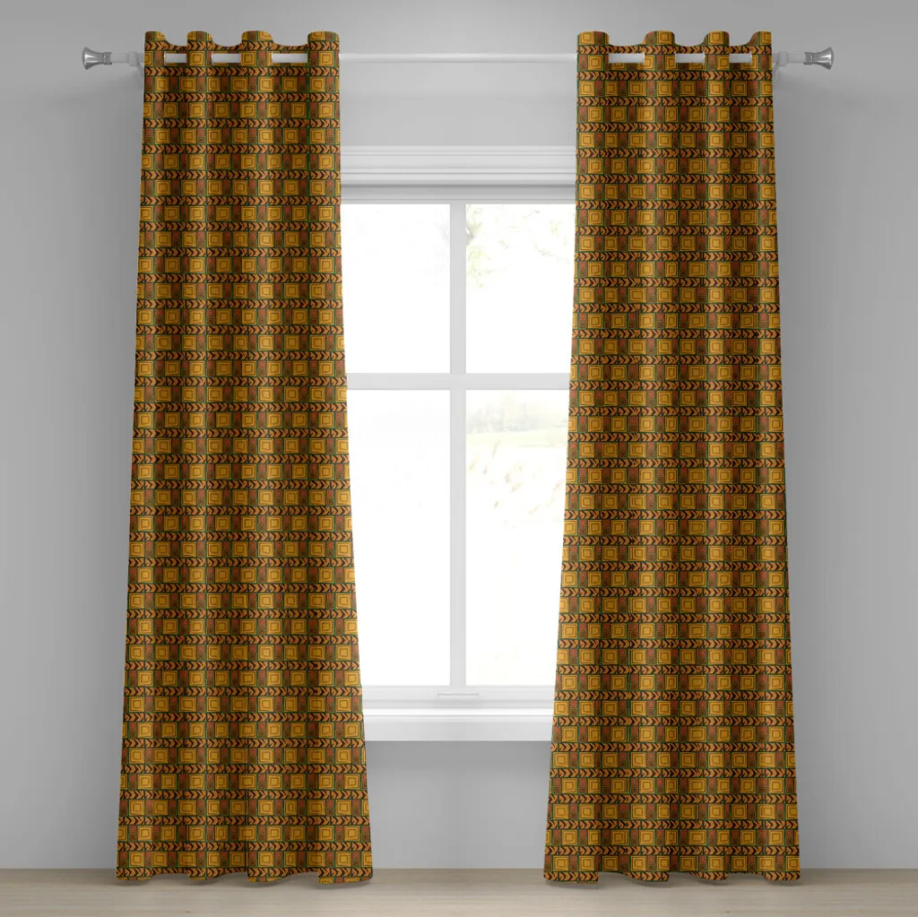 Tenda Etnica ABAKUHAUS Zambia 280x245cm - Motivo Kenya Aztec Marrone