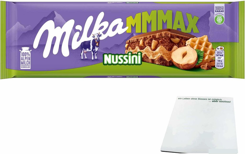 Milka Nussini (270g Großtafel) + usy Block Produktbild 