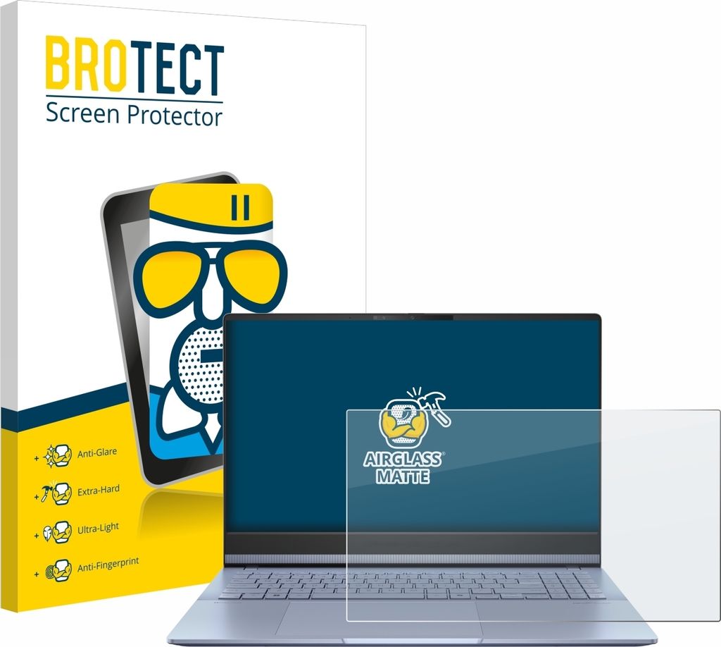 BROTECT Entspiegelungs Schutzglas für ASUS Vivobook S 15 OLED S5506 Schutzfolie Panzer Folie Glas Display Schutz matt