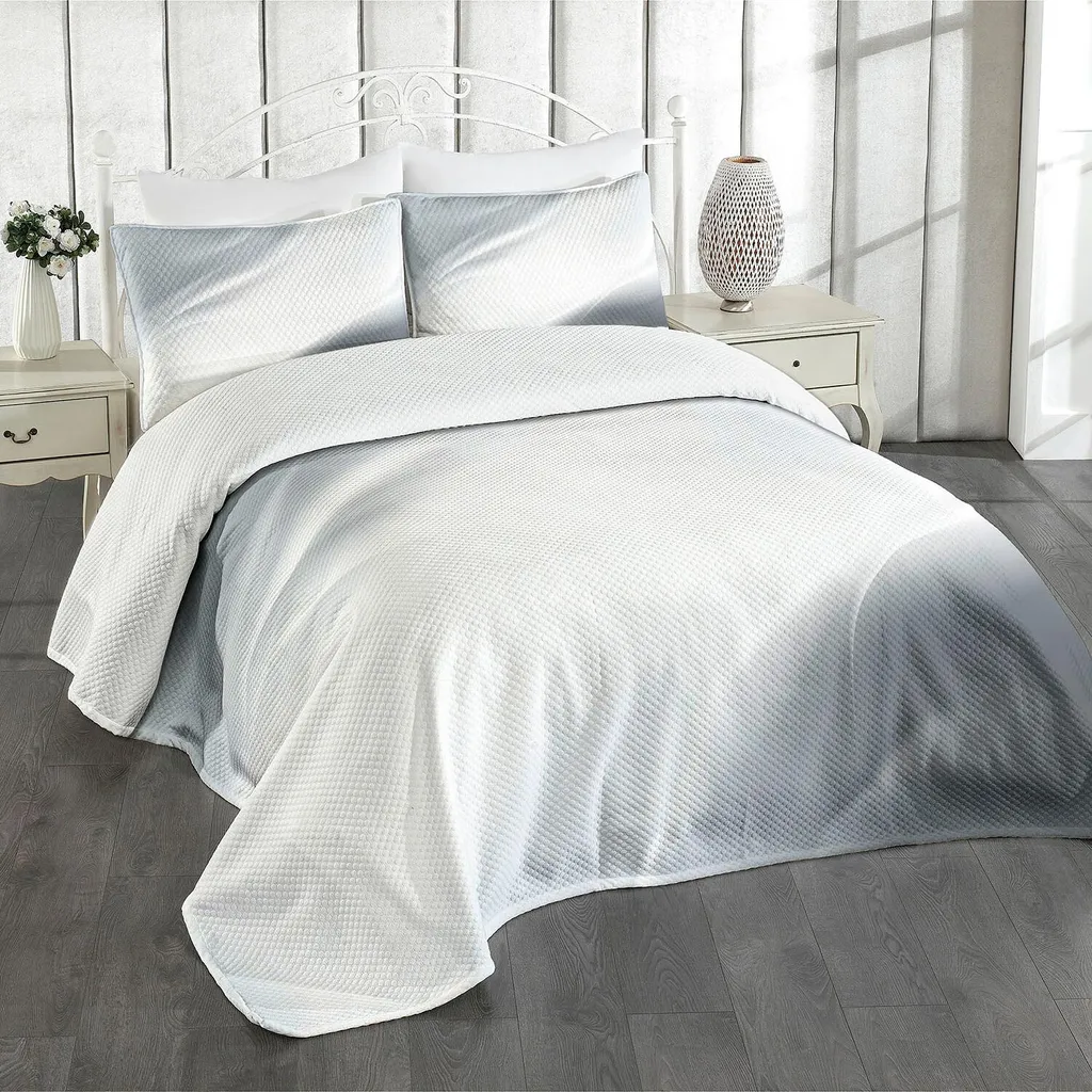 Set Copriletto Lavabile ABAKUHAUS Grigio 220x220 - Pratico e Bello