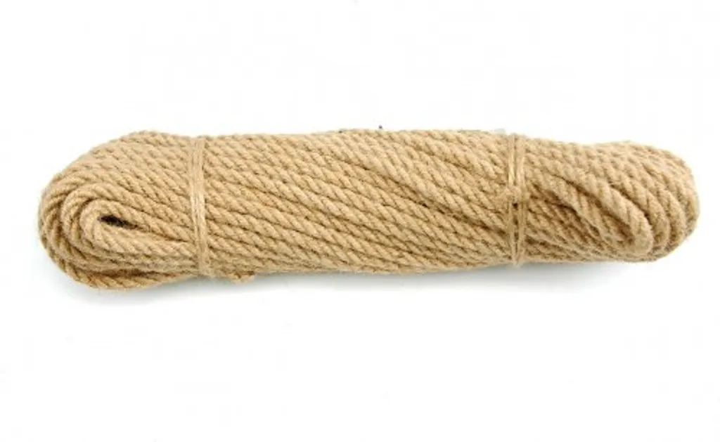 Corda di Juta Ritorta 10 mm x 10 m | Fune Naturale per Arredo Rustico