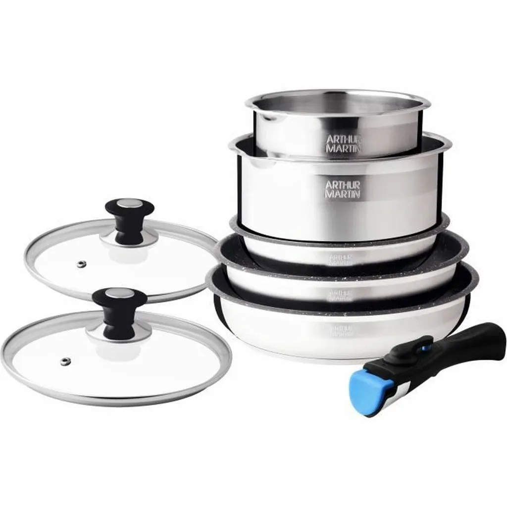 Set Pentole Arthur Martin AM2493 8 Pezzi: La Cucina di Casa in Inox