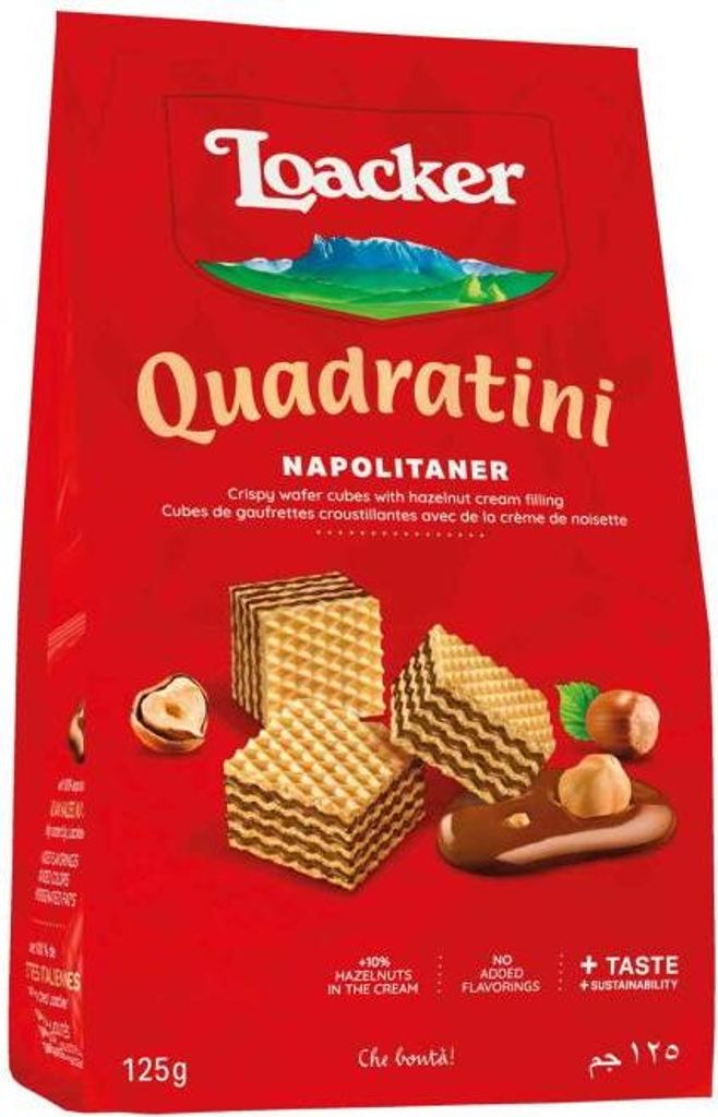 Loacker Quadratini Napolitaner Waffelschnitten in Produktbild 