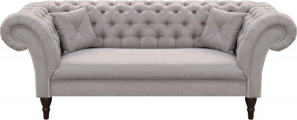Chesterfield Design Couch Polster Leder Textil Sofa Sofas Couchen 3er Sitzer Neu