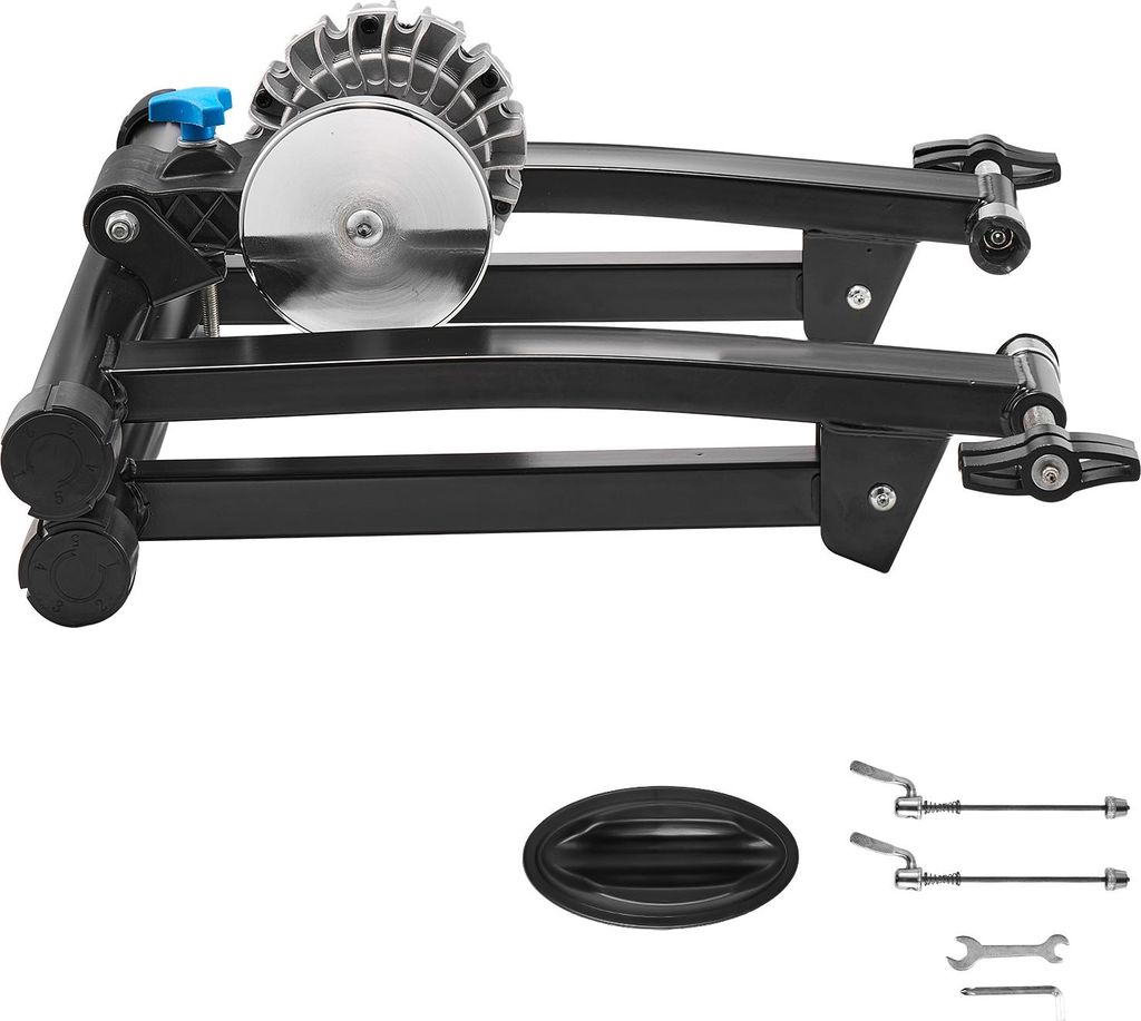 SucceBuy Fahrrad Rollentrainer für 660,4-736,6 mm / 700C-Räder, faltbarer Heimtrainer mit Schnellspanner und Vorderradstütze, belastbar bis 150 ...