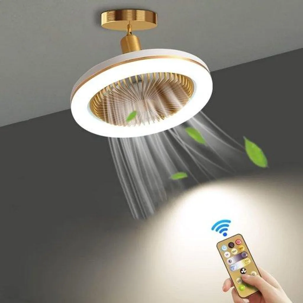 Ventilateur de plafond avec éclairage LED réglable et 3 vitesses V-202