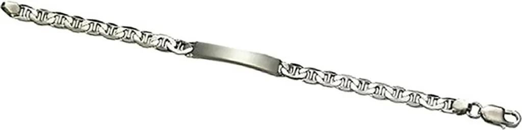 Bracelet Argent Femme Anti-Allergie Maille Durable ID Argent 925
