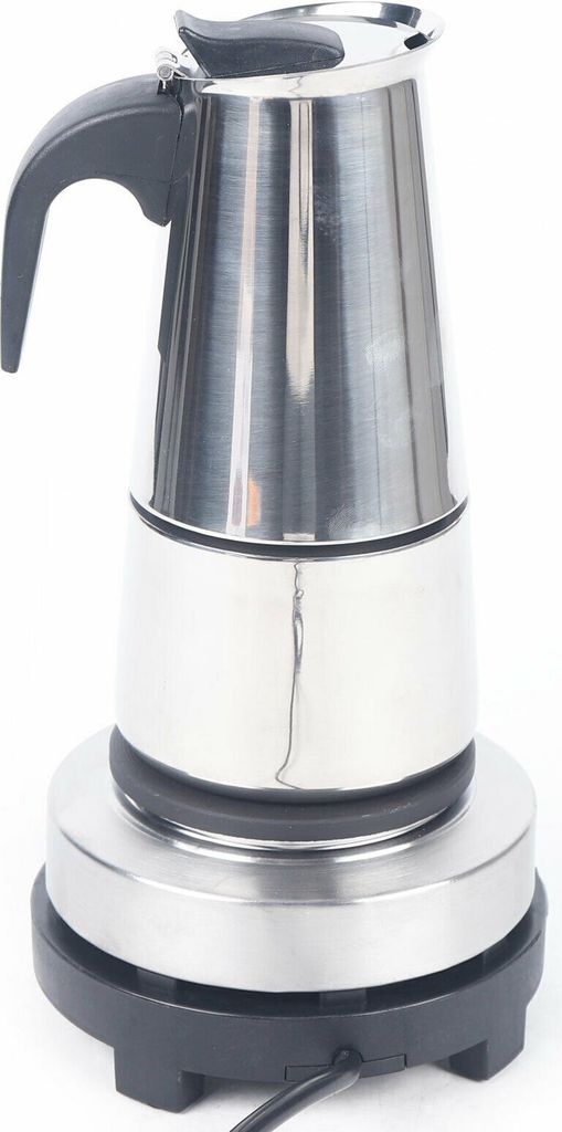 Cafetera Italiana BEEM De Acero Inoxidable - 300 Ml, Hasta 6 Tazas De Espresso, Apta Para Todo Tipo De Fuegos