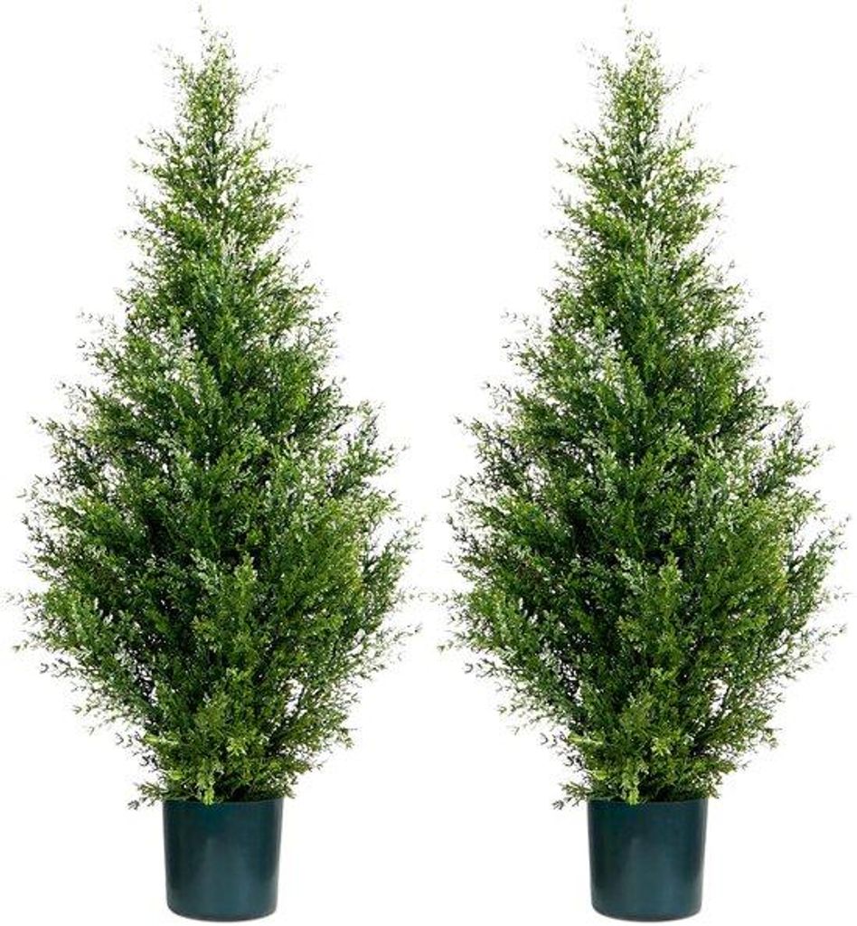 Leflos Künstlicher Zedern-Formschnittbaum, 90 cm künstliche Zypresse, künstliche Zypressenbaum-Dekoration für Wohnzimmer, Büro, Festivals und ...