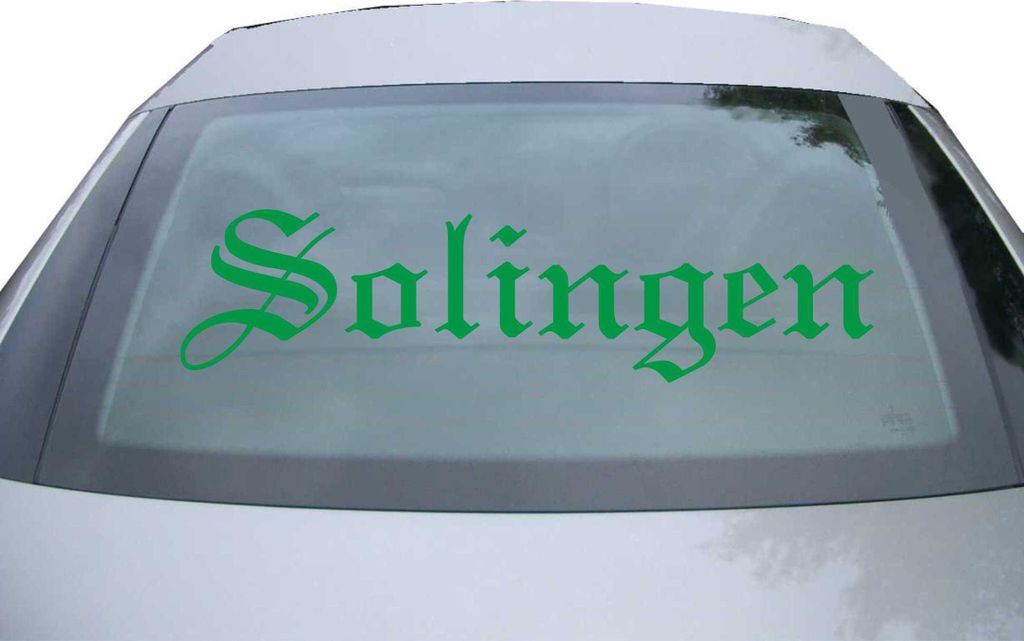 Indigos UG - Aufkleber Heckscheibe & Motorklappe DE6574 - grün - 600x150 mm - Stadt Pandau - Auto Scheiben Fenster Heckklappe Tuning Racing JDM - ...