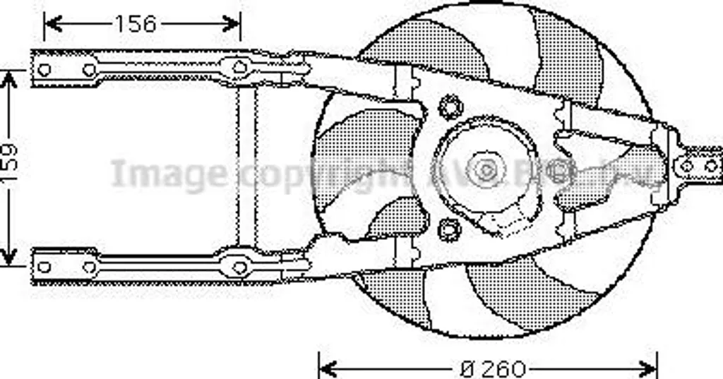 Ventilateur de radiateur robuste AVA FT7545 OE 46540252 durable